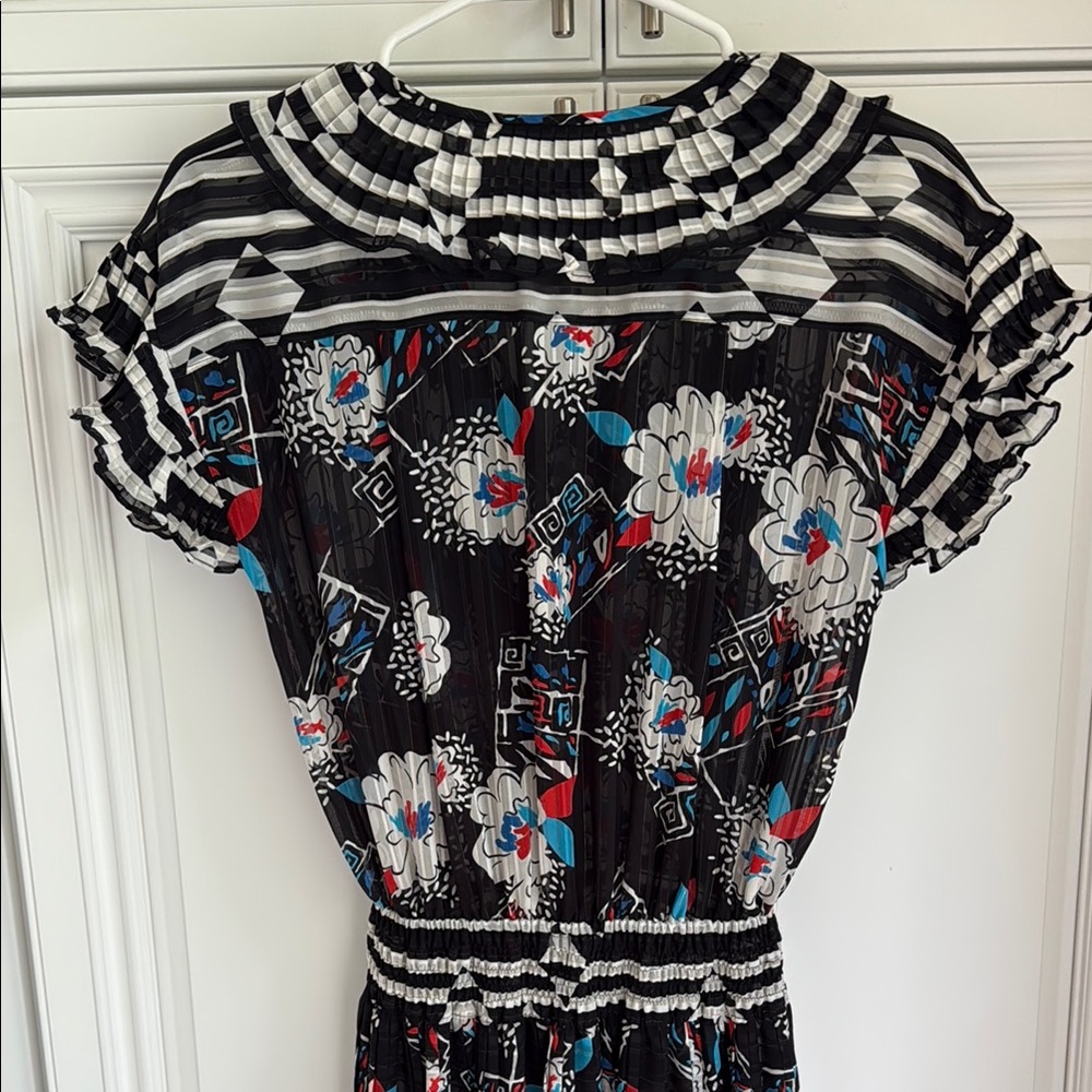 Diane Freis Black Floral Dress - Picture 5 of 8
